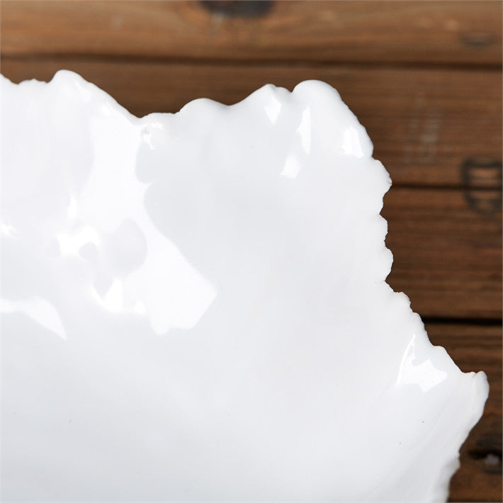 Tozai Home White Free Form Ceramic Bowls - 2Pc/Box - Set Of 4 | Decorative Bowls | Modishstore - 2