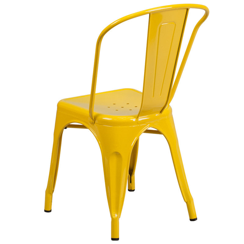 Flash Furniture Metal Indoor-Outdoor Stackable Chair | Outdoor Chairs | Modishstore-33