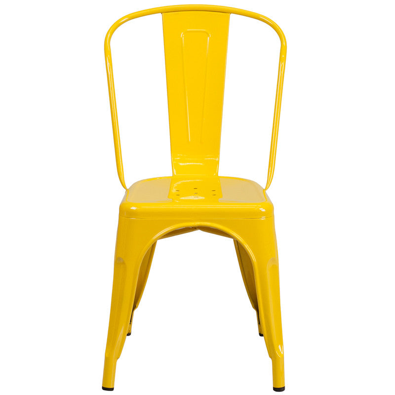 Flash Furniture Metal Indoor-Outdoor Stackable Chair | Outdoor Chairs | Modishstore - 18