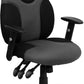 Flash Furniture High Back Ergonomic Black And Gray Mesh Swivel Task Chair With Height Adjustable Arms | Office Chairs | Modishstore