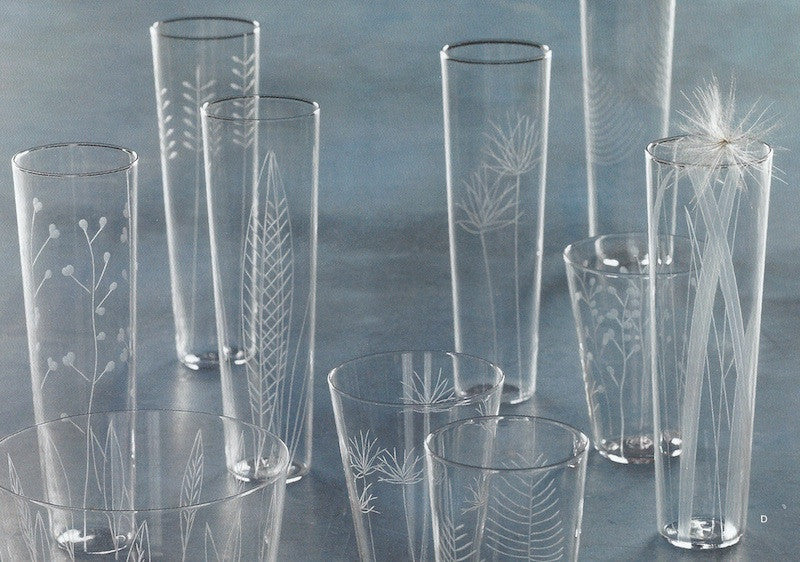 Roost Etched Botanical Glassware